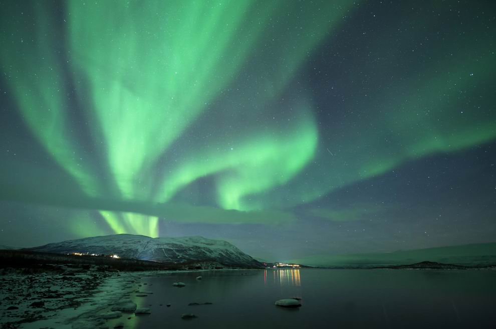 északi fény - Lappföld